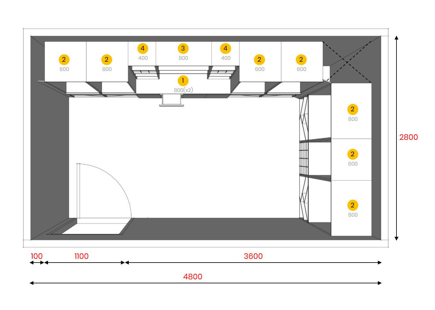 <strong>Tall</strong><br>4-15sqm.<br>80-150 unit